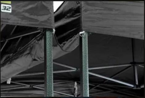 FIR 3m Rain Gutter Black, Gazebo Velcro Attachment