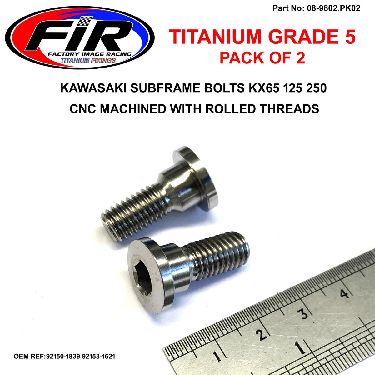 FIR Gr5 Sub Frame Bolts KX 65 125, 92150-1839 92153-1621 Pack of 2