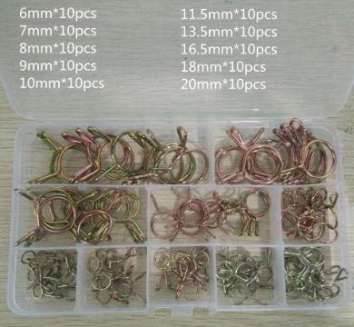 FIR 100pcs Hose Clamp High Quality 6mm - 20mm Range