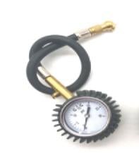 FIR Tyre Pressure Gauge with Hose, 0-30psi / 360° Swivel Chuck / 45° Head