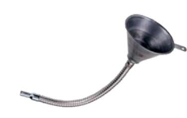 FIR Metal Flexible Shaft Funnel, Mesh Filter / 370mm Long / Bendable