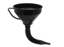 FIR Plastic Flexible Funnel Black, 290mm Long with Filter Mesh