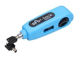 Dirt Racing Handlebar Grip Lever Lock - Blue - Anti Theft Safety Device