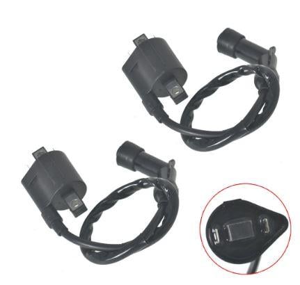 Dirt Racing 2 Coil Ignition + Plug Cap Front & Rear 1987-2004 Suzuki Vs1400glp Intruder 1400 33410-38425