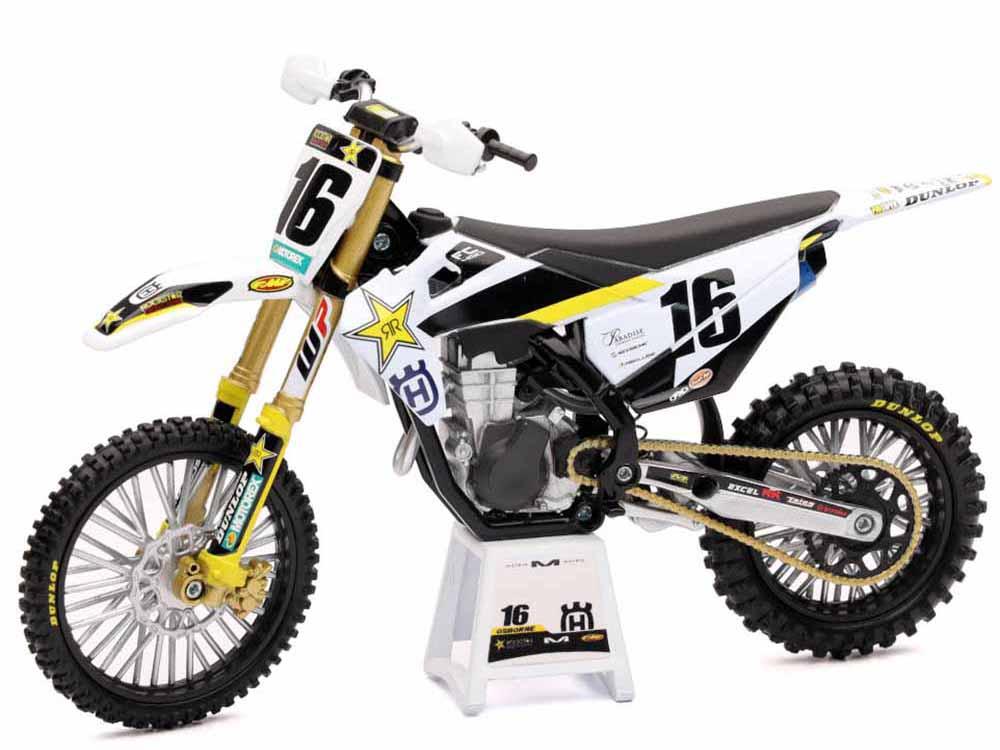 NewRay Model Die Cast Husqvarna Race Team, FC 450 Zach Osborne 2020 #16 Scale 1:12, Newray 58243
