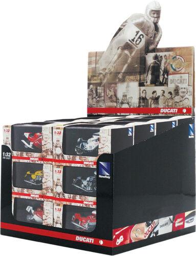 NewRay Model Die Cast Ducati Assortment, 12 Styles, 24 Pieces Scale 1:32, Newray 06037ia