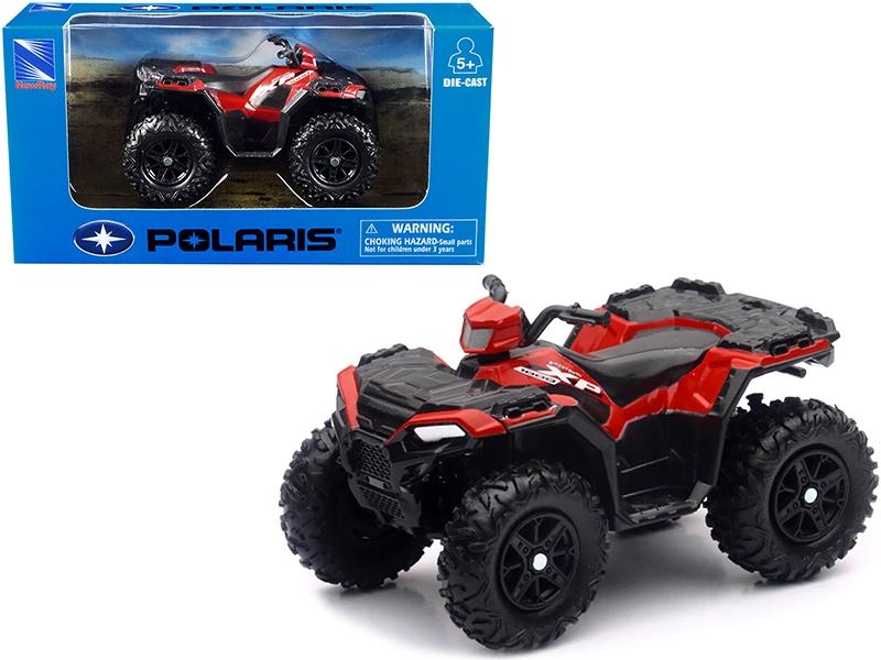 NewRay Model Die Cast Polaris Sportsman, Xp1000 2018, Red & Black, Scale: 1:30, Newray 07363