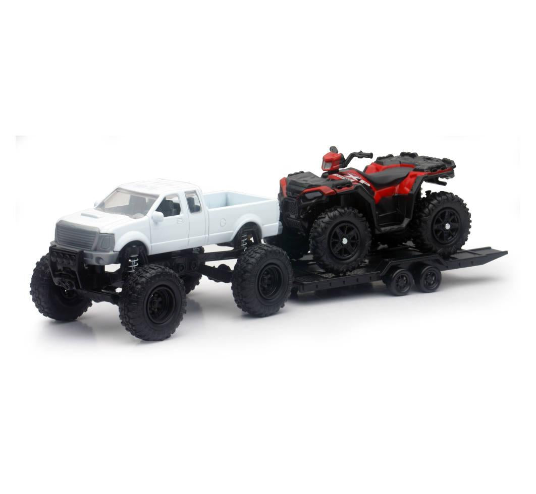 NewRay Model Die Cast Offroad Pick Up, with Polaris Sportsman Xp1000 Eps, Scale 1:32, Newray 50086