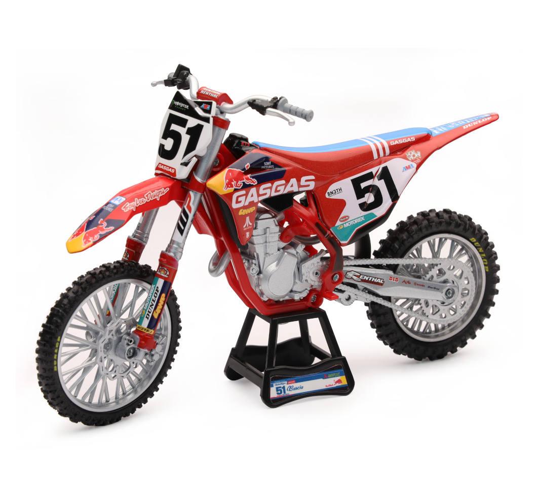 NewRay Model Die Cast Red Bull Gasgas Team, MC450F, Justin Barcia #51, Scale 1:12, Newray 58303