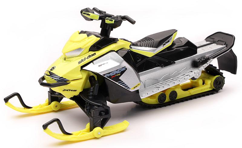 NewRay Model Die Cast Canam Skidoo Mxz X-rs, Snowmobile, Yellow & Black, Scale 1:20, Newray 58203