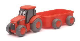 NewRay Model Die Cast Kubota Little Tractor, with Waggon, Scale 1:18, Newray Ss-33023