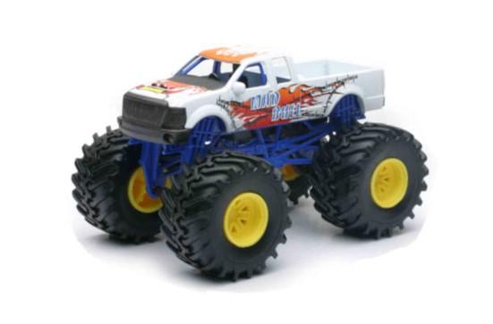 NewRay Model Die Cast Monster Truck, White and Blue, Scale 1:43, Newray Ss-19936a