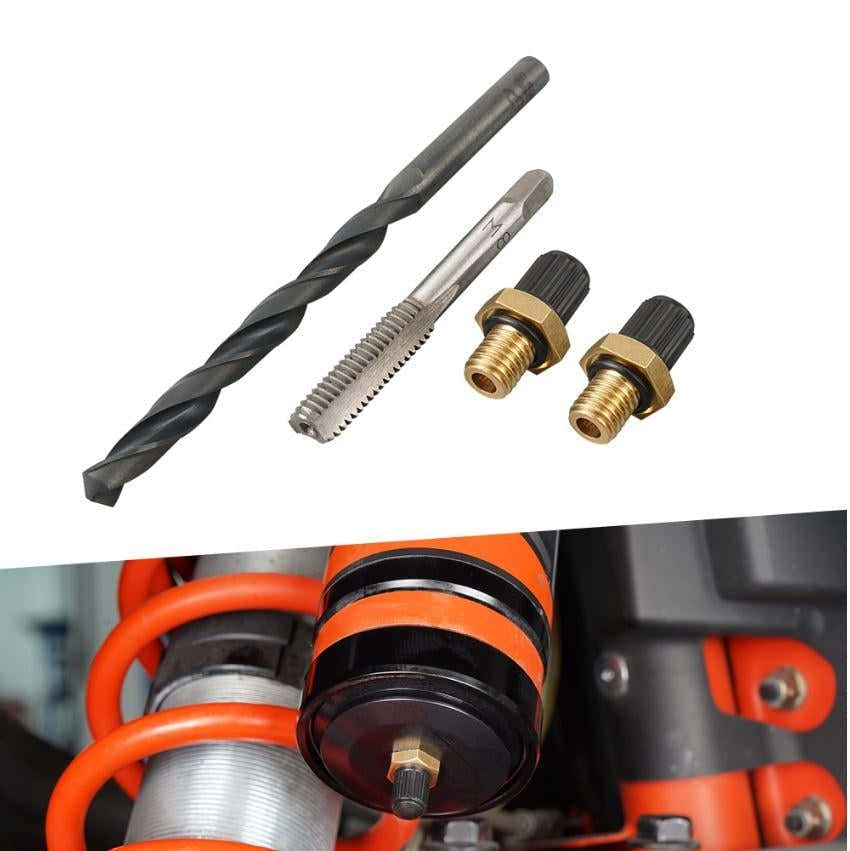 FIR 2pcs Shock Schrader Valve, Tap & Drill Nitrogen Universal