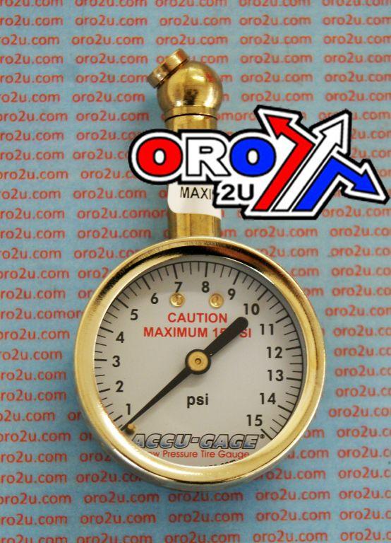 Accu-Gage Tyre Pressure Gauge 15 Psi, Accu-gage 15xga