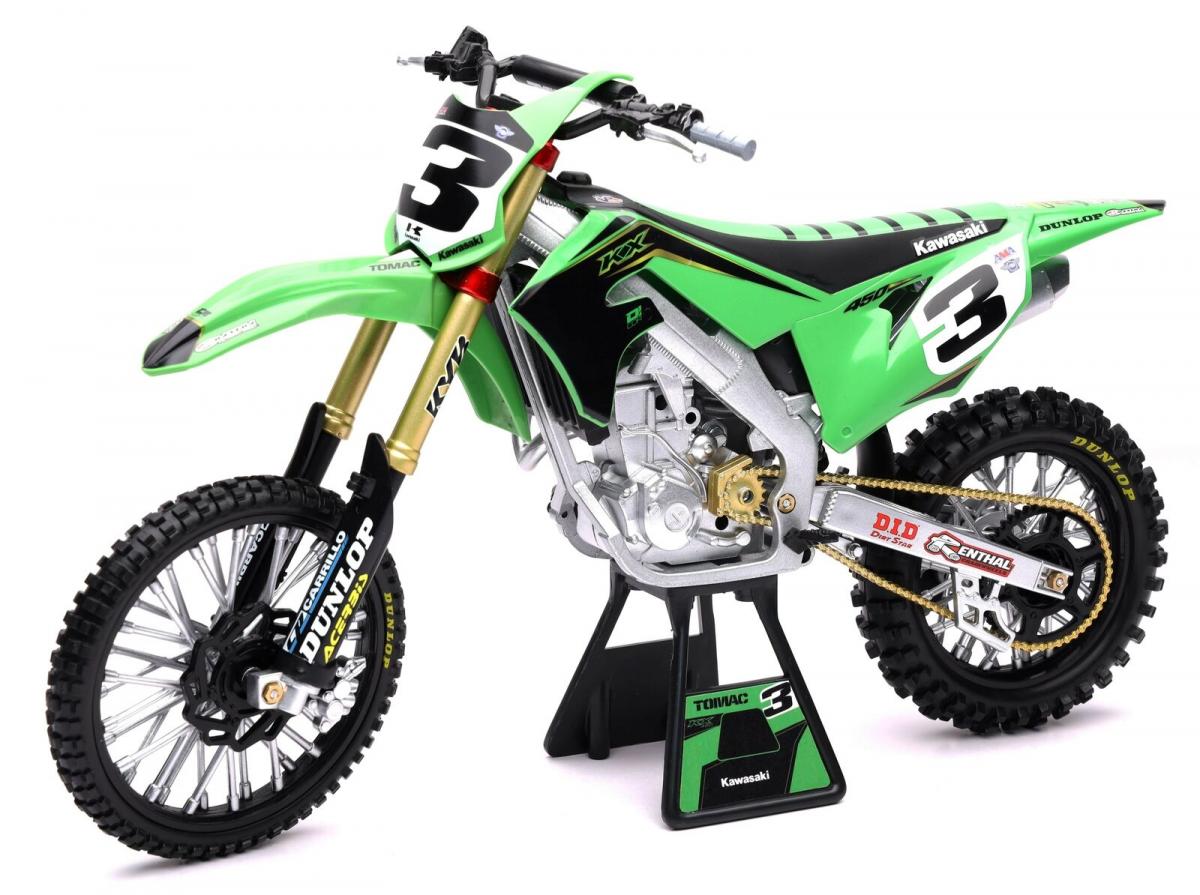 NewRay Model Die Cast Kawasaki KX450, Eli Tomac #3, Scale 1:6, Newray 49663