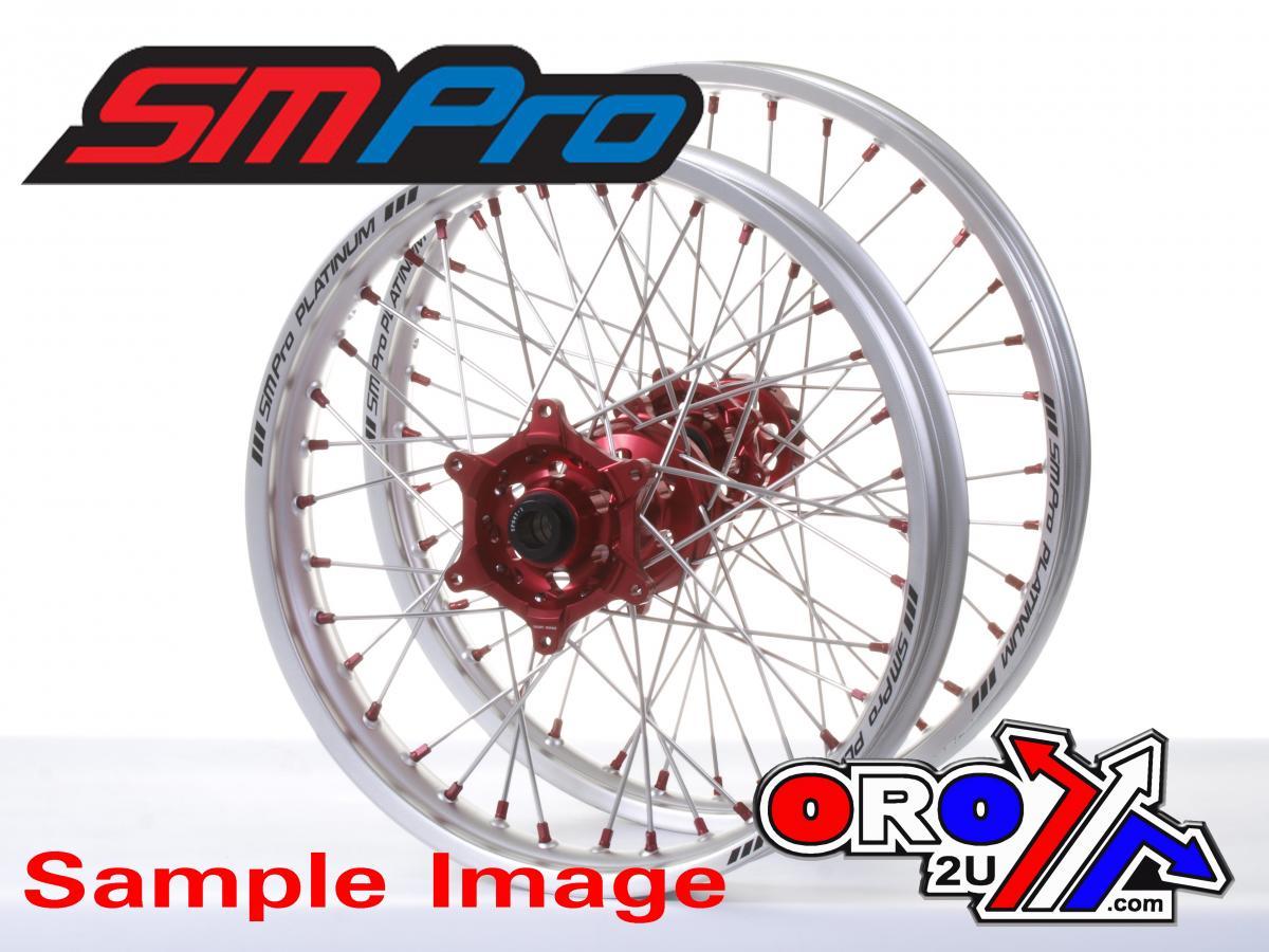 SM Pro 19x2.15 Wheel Hon Gloss Silver/ Gloss Red, Gloss Silver Rim, Gloss Red Hub, Gloss Red Nipples Red, SP047.03.81.00.03 MX-9121