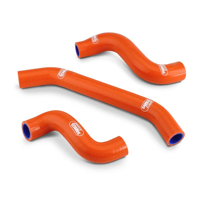 Samco Sport Coolant Hose 3 Piece Kit Orange KTM Husq Gas 450 500 501 Oem Design Samco KTM-130-or