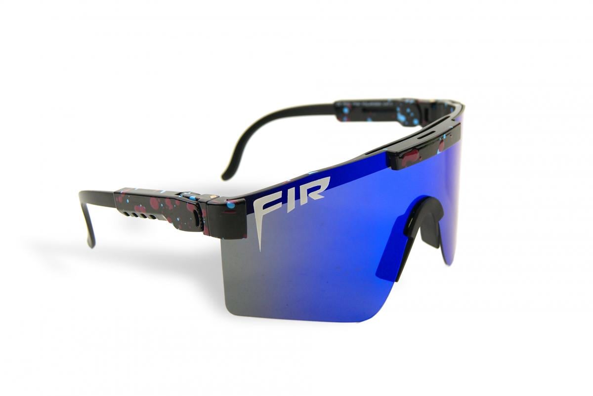 FIR Wrap Around Fir Sunglasses, UV400 Polarised Lenses / Blue & Black