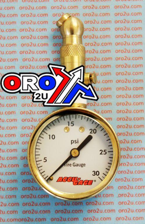 Accu-Gage Tyre Pressure Gauge 30 Psi, with Bleeder Swivel Angle, S30xa
