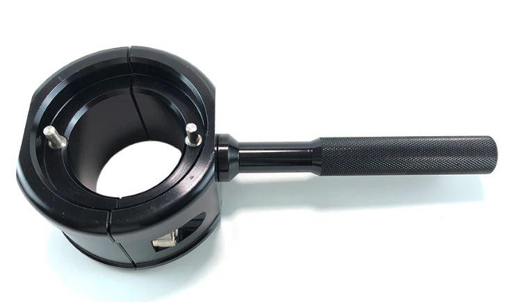 OTOM Fork Vise Tool Front Shock Absorber Holding Clamp - Black Aluminum Body
