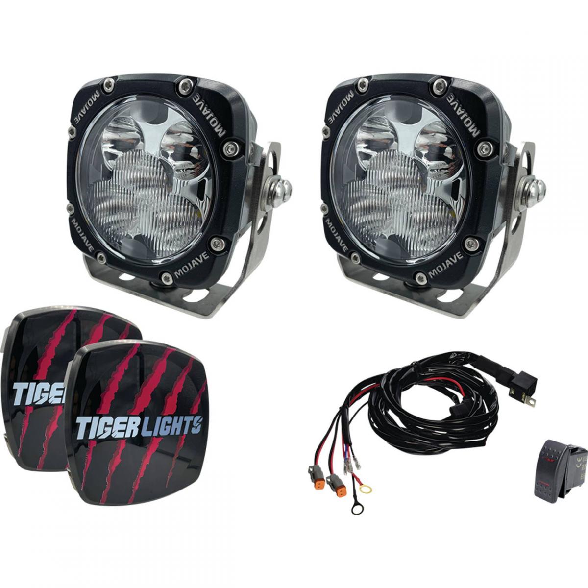 Tiger Lights Tiger Lights - Dual Led Spot Light Kit 4 12/24v Mojave Tlm4-kit