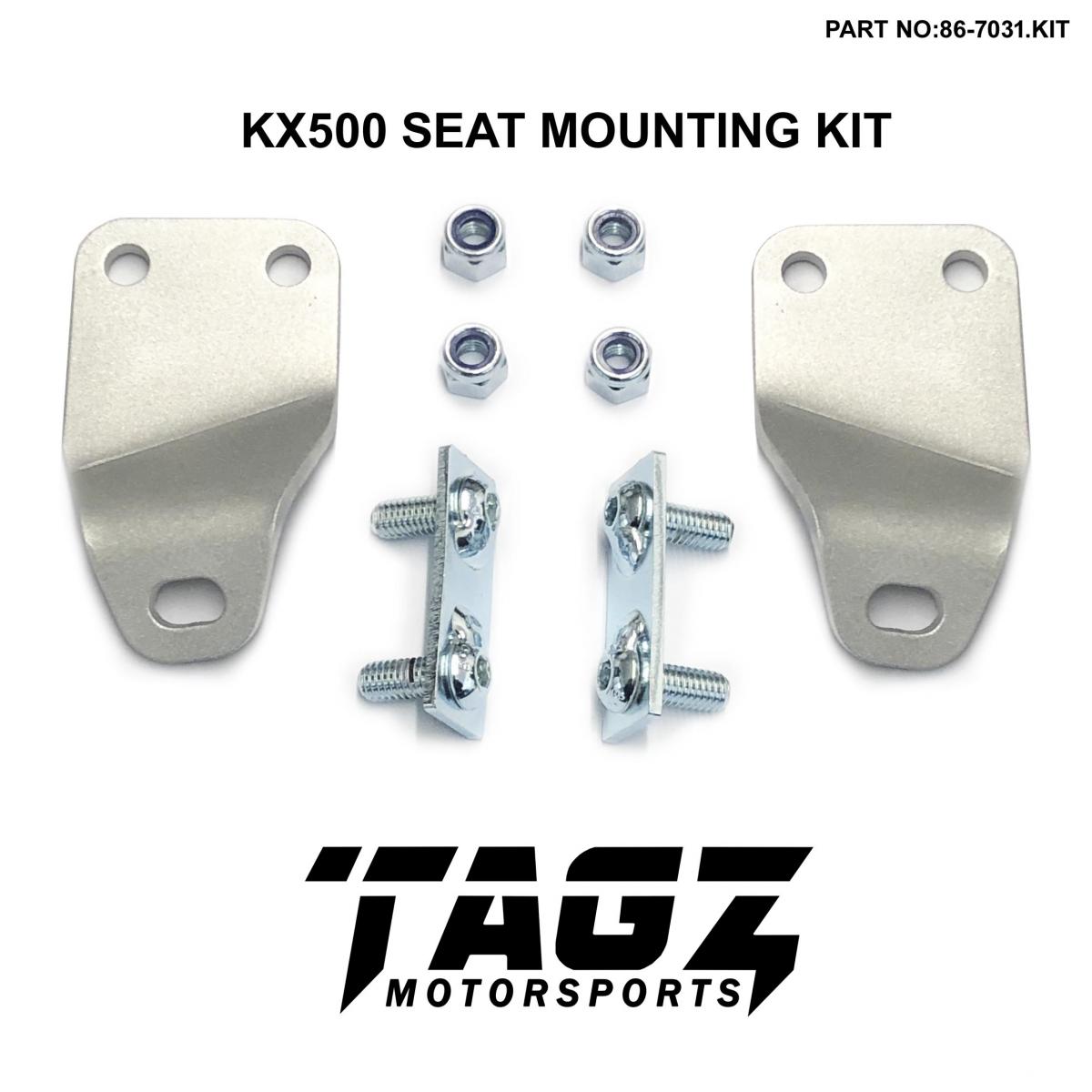Tag-z KX500 Seat Mount Kit 1989>2004, 3mm Alloy with Steel Bzp Fixings