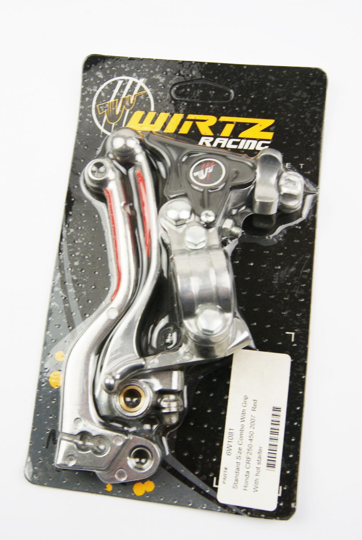 Wirtz Easy Pull Pro Combo Grip Std, Wirtz 6w1081 Forged Levers, CRF250/450 07 with Hot Starter