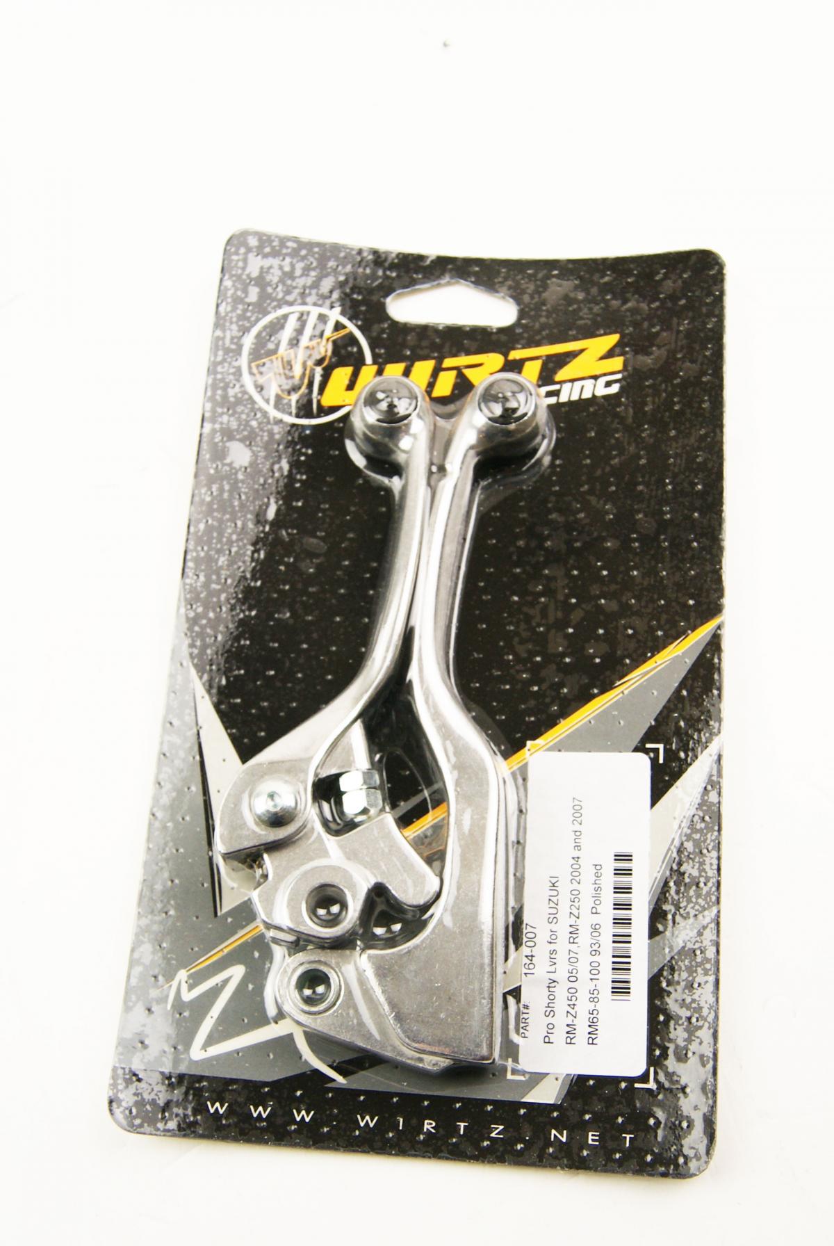Wirtz Lever Blade Set RMZ450 Shorty, Wirtz 164-007 Suzuki