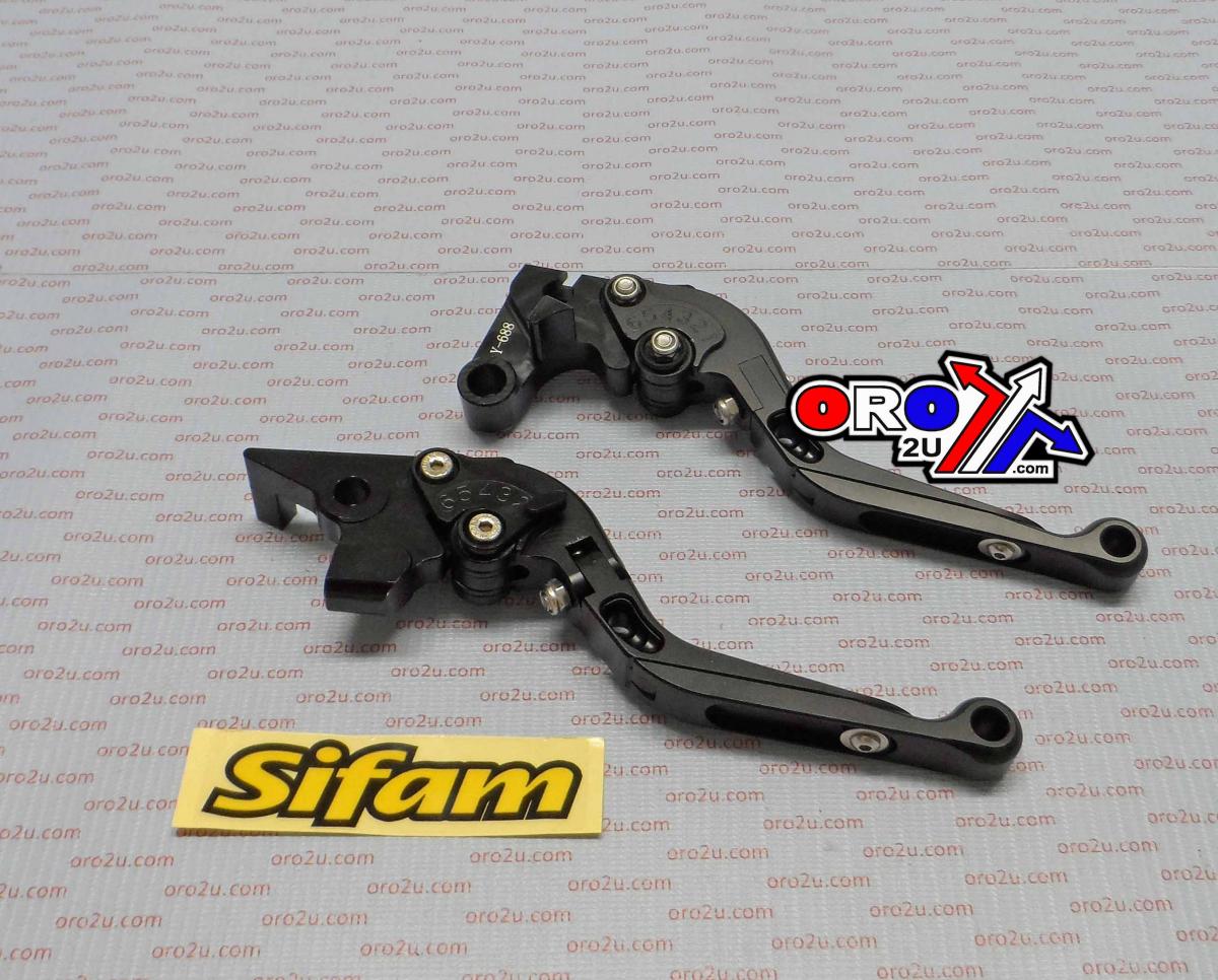 Sifam Lever Set Adj Length Yamaha, Road, Sifam, KL28N, Cnc Anodized Lever Blade Set with Adjustable Length