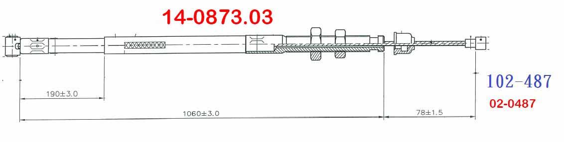 Psychic Cable Clutch CRF230F 03-19, Psychic 102-487 Honda 03-05 CRF150F