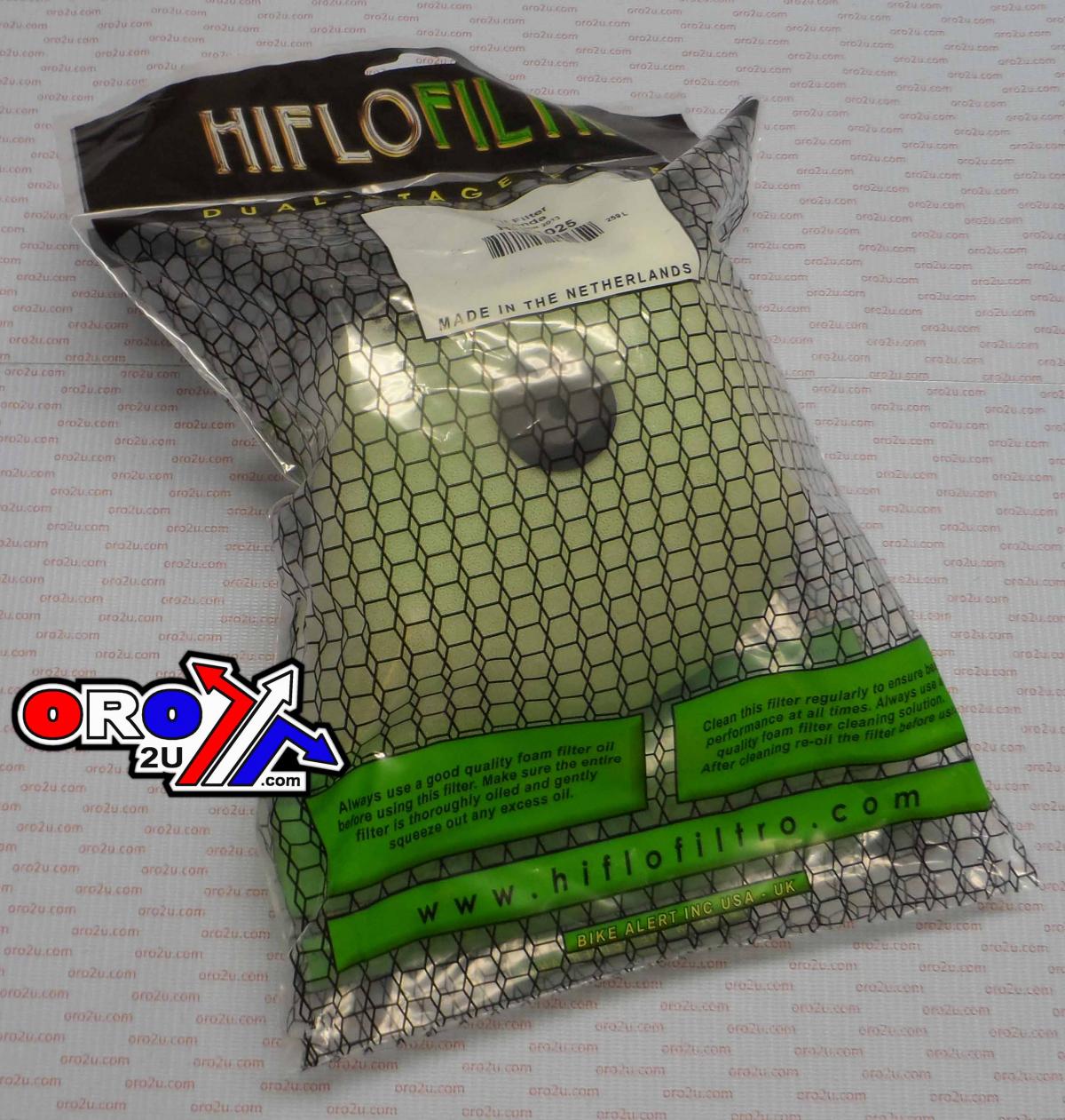 HiFlo Filters Air Filter 13-16 CRF450 CRF250, Hiflo Hff1025 Honda MX
