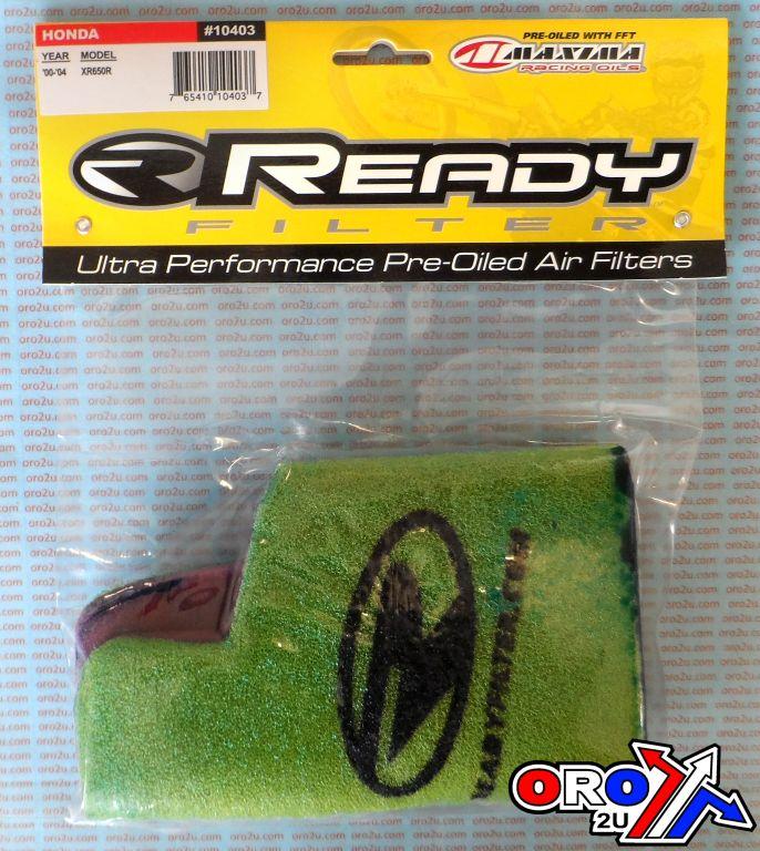 R2R Filters Air Filter 2000-2010 XR650R, Ready 2 Race Oiled Honda