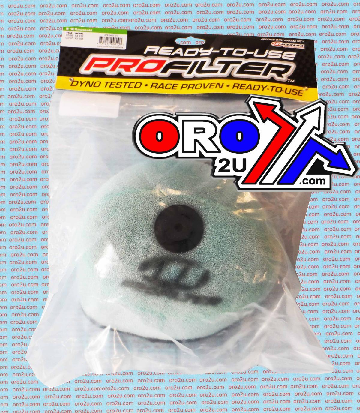 R2R Filters Air Filter 2002-07 KX125 KX250, Ready Oiled, Ma211101
