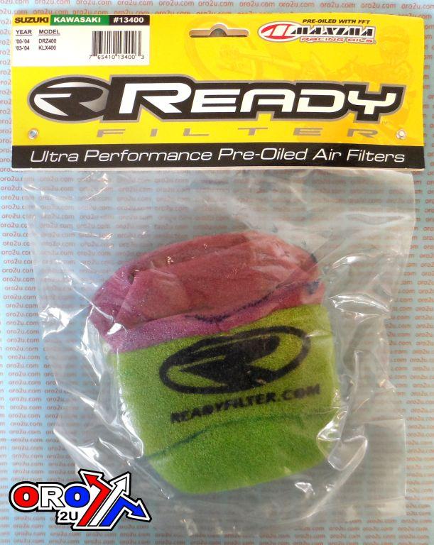 R2R Filters Air Filter 03-10 KLX400 DRZ400, Ready 2 Race Oiled