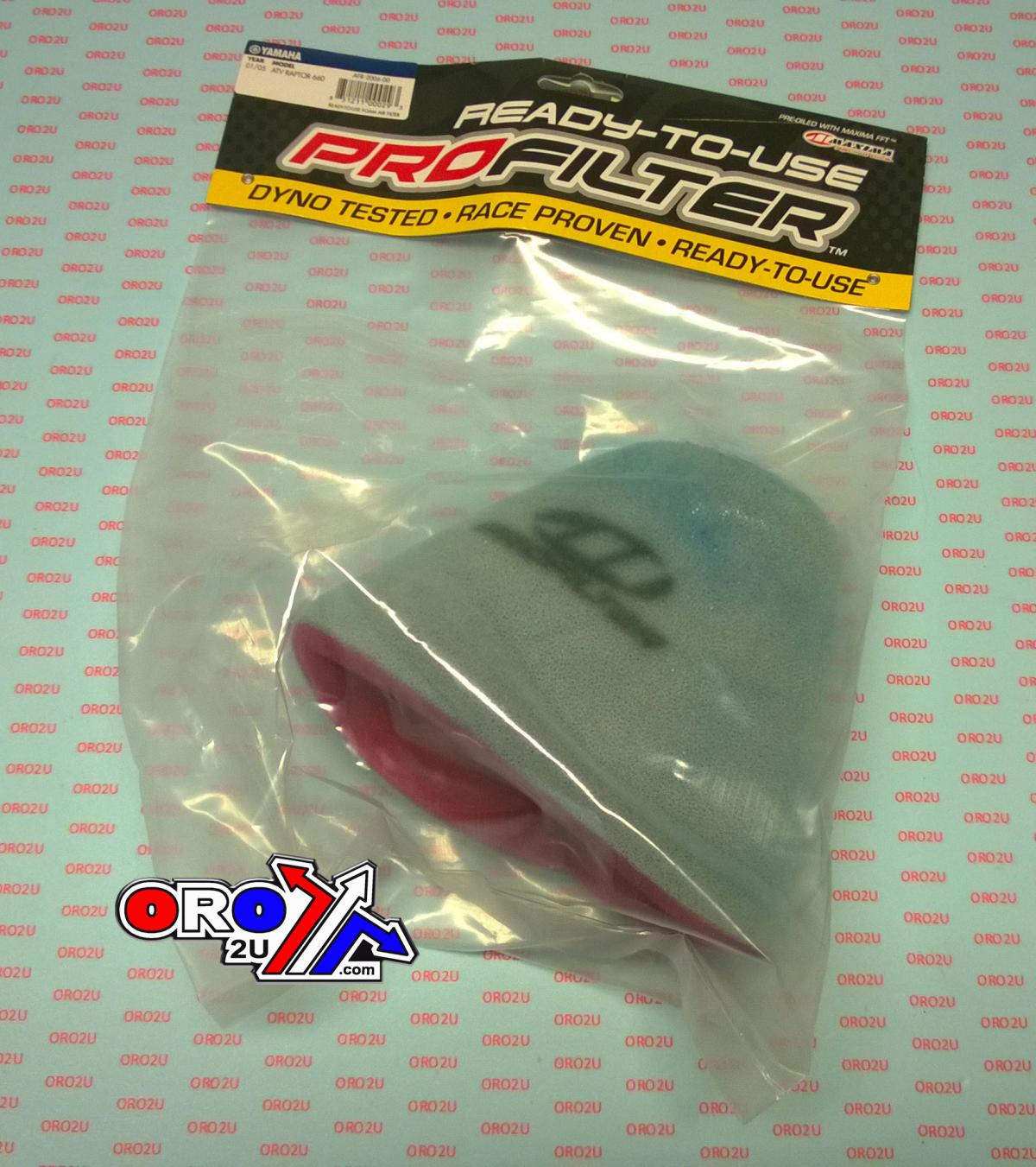 R2R Filters Air Filter 01-10 Raptor ATV, Ready 2 Use Oiled