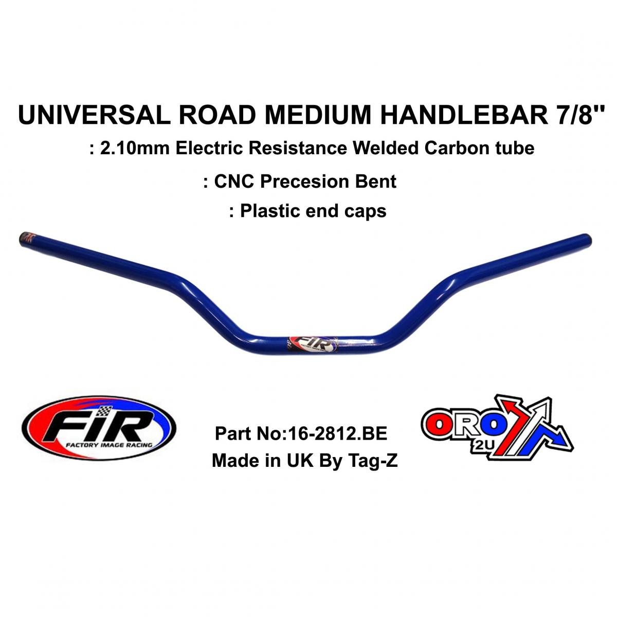 FIR Road Medium Handlebar 7/8'', S/bike Sports Universal Blue, / Ren Ref : 755-01