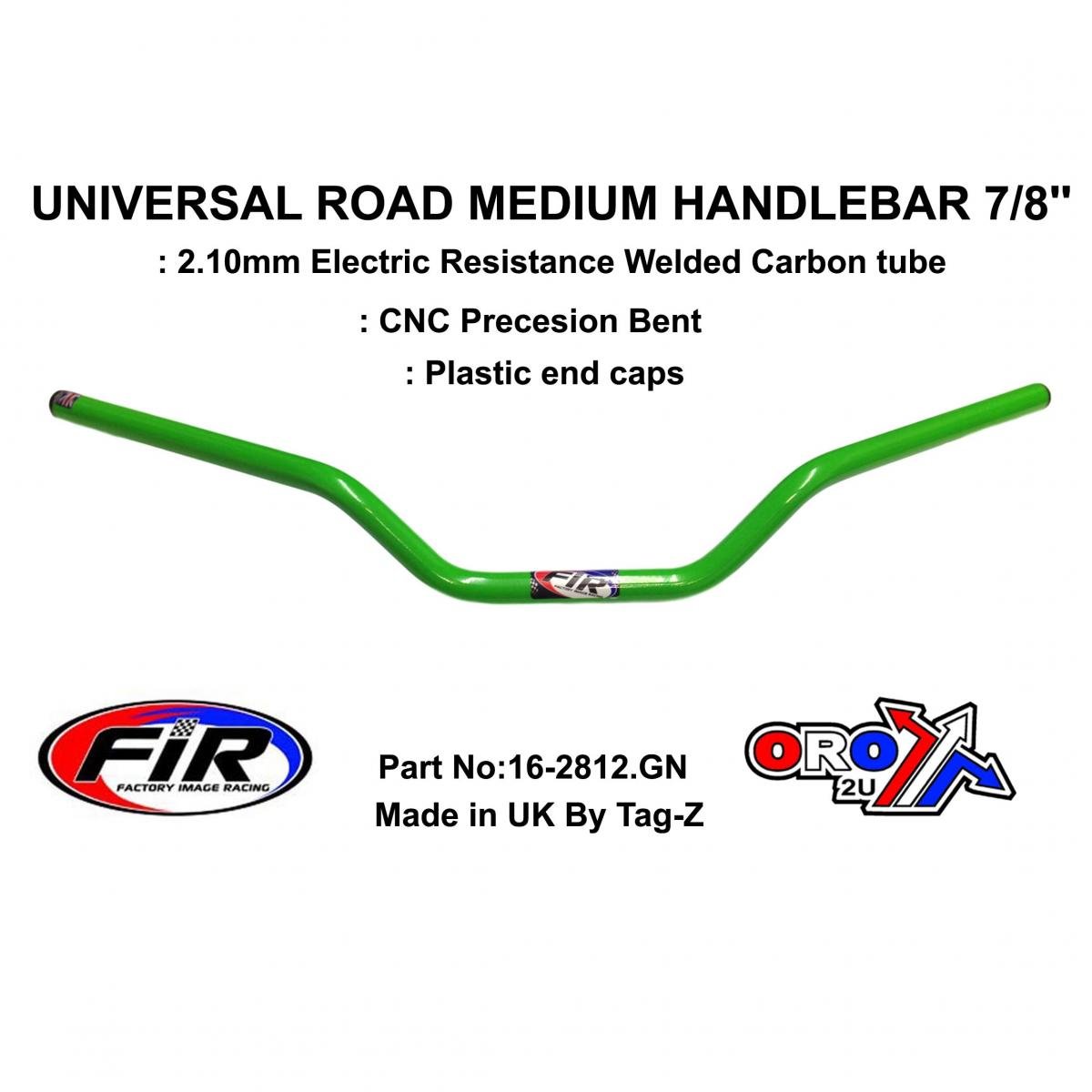 FIR Road Medium Handlebar 7/8'', S/bike Sports Universal Green, / Ren Ref : 755-01