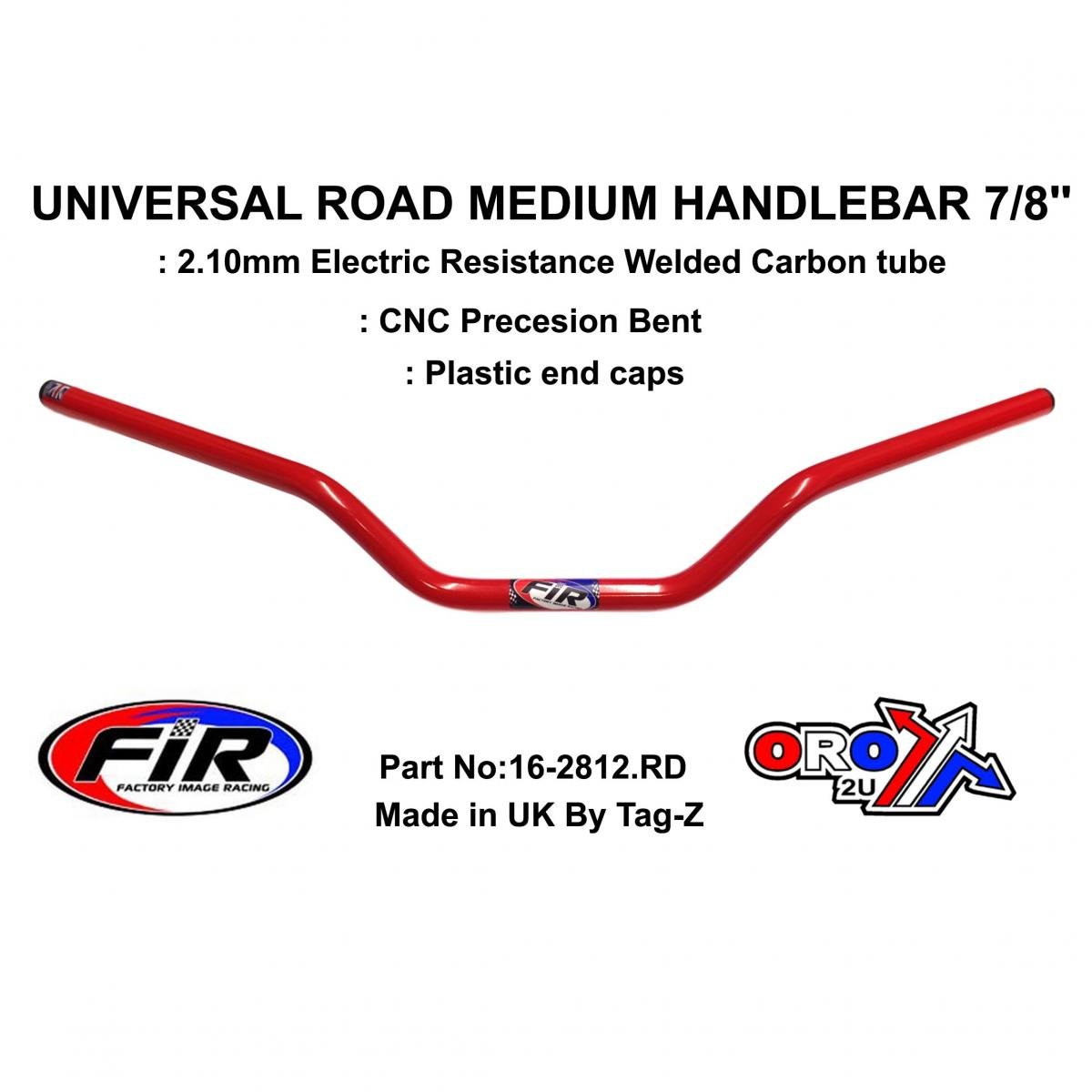 FIR Road Medium Handlebar 7/8'', S/bike Sports Universal Red, / Ren Ref : 755-01