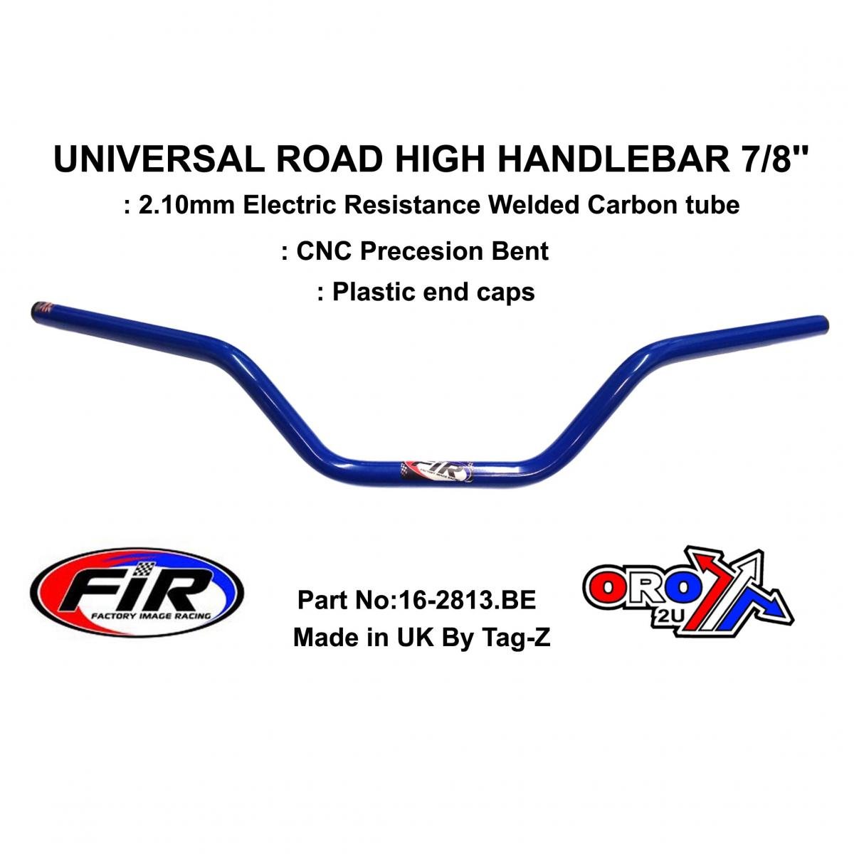FIR Road High Handlebar 7/8'', S/bike Sports Universal Blue, / Ren Ref : 756-01
