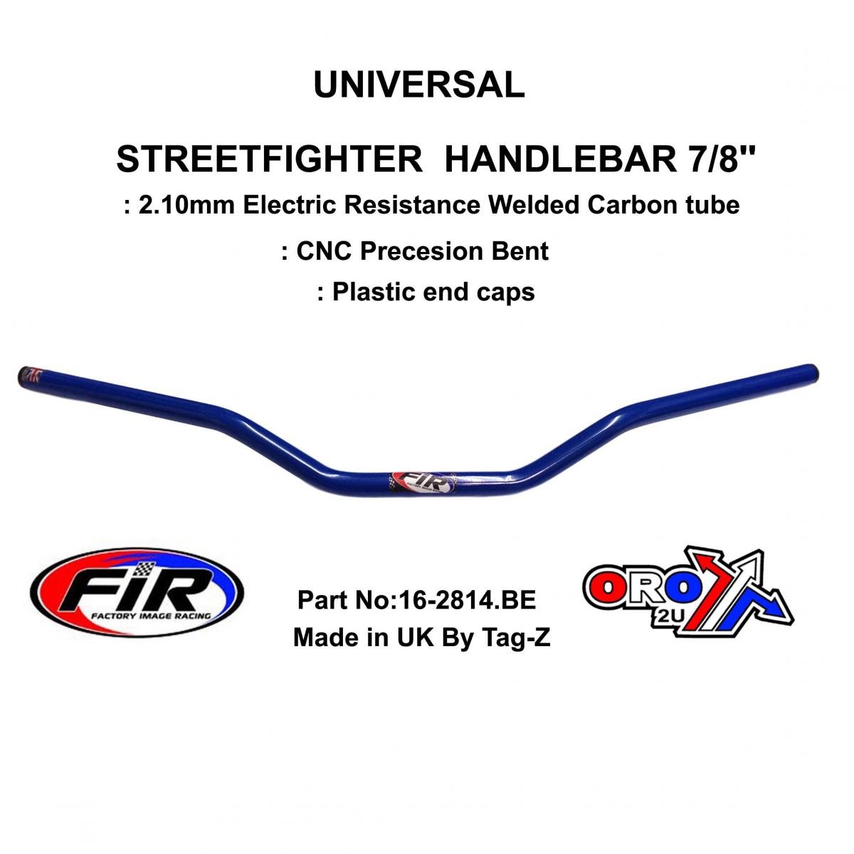 FIR Streetfighter Handlebar 7/8'', Road Sports Universal Blue, / Ren Ref : 789-02