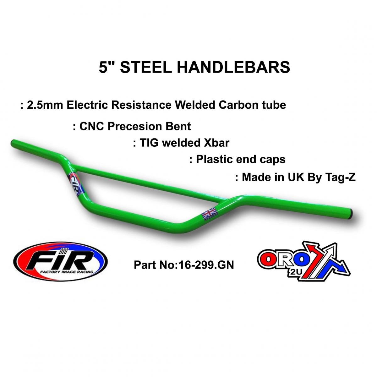 FIR 5 Steel Handlebars Green 48-613 Ren / High Enduro