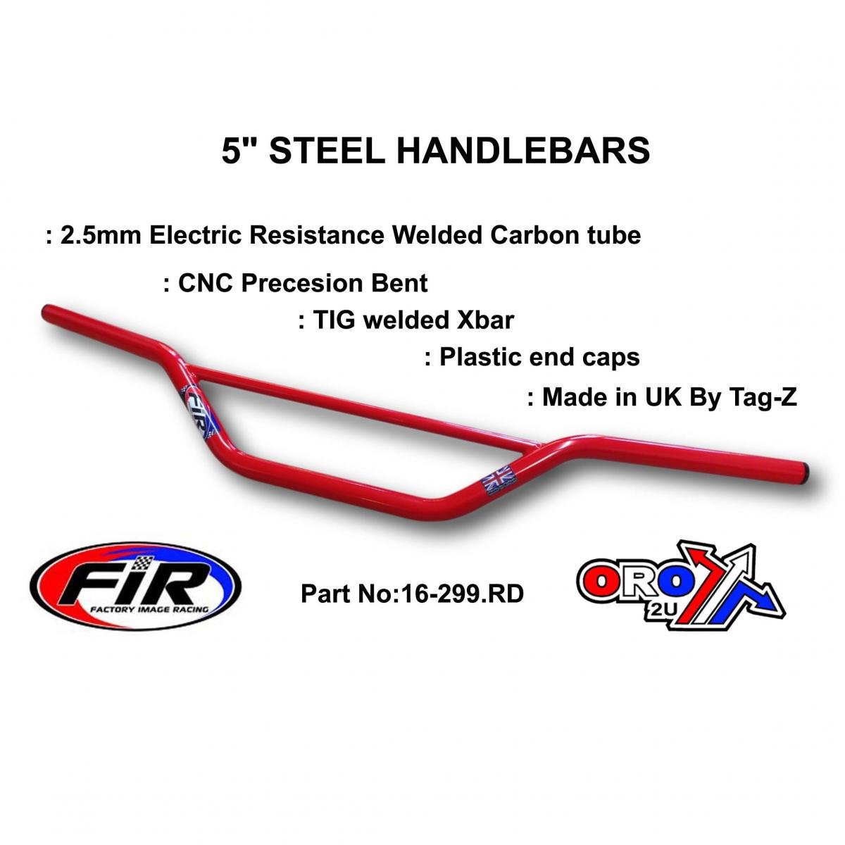 FIR 5 Steel Handlebars Red 48-613 Ren / High Enduro