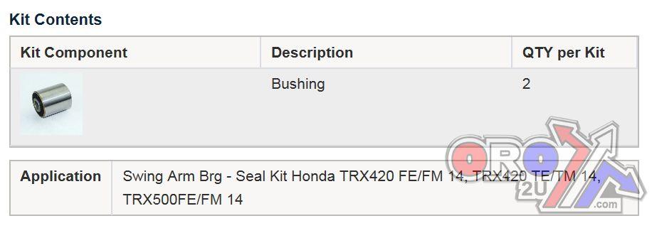 All Balls Racing Swingarm Bearing Kit Allballs, Allballs 28-1211 Honda Trx 420/500 14-22