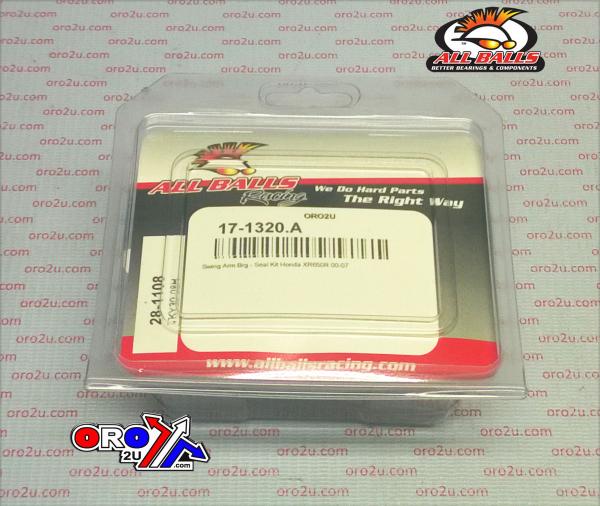 All Balls Racing Swingarm Bearing Kit Allballs, Allballs 28-1108 Honda XR650R 00-07