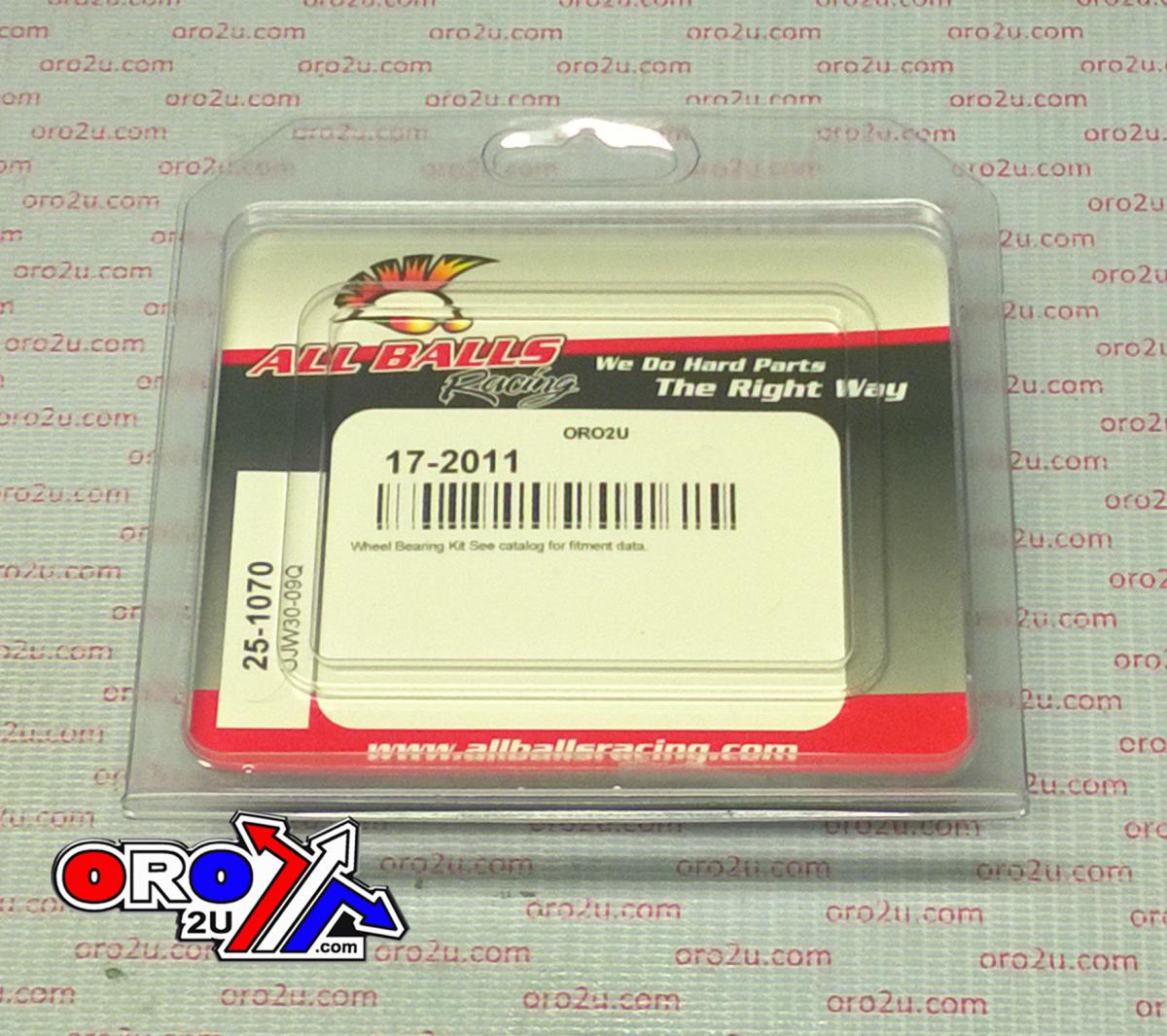 All Balls Racing Wheel Bearing Kit Front & Rear 77-21 Apr/beta/bmw/cag/gas/hon/kaw/sher, Allballs 25-1070 Dirt/road