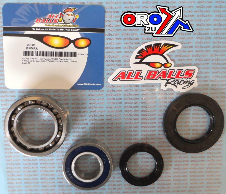 All Balls Racing Wheel Bearing & Seal Kit Yfm, Allballs 25-1136 YFM250 Xl