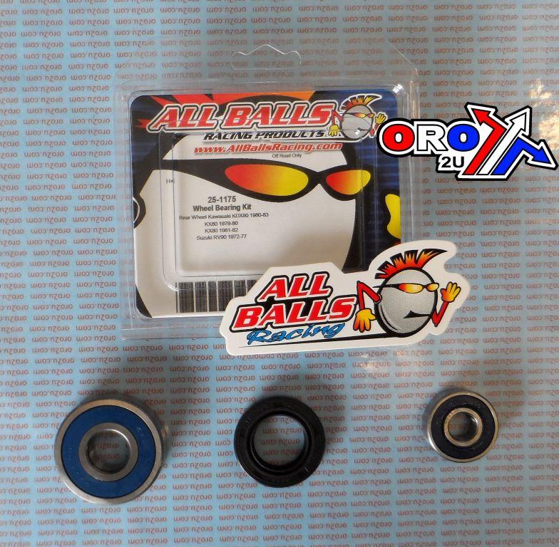 All Balls Racing Wheel Bearing Kit Front 75-01 Kaw Kd/ke/km 80/100, Allballs 25-1164 Dirt/road