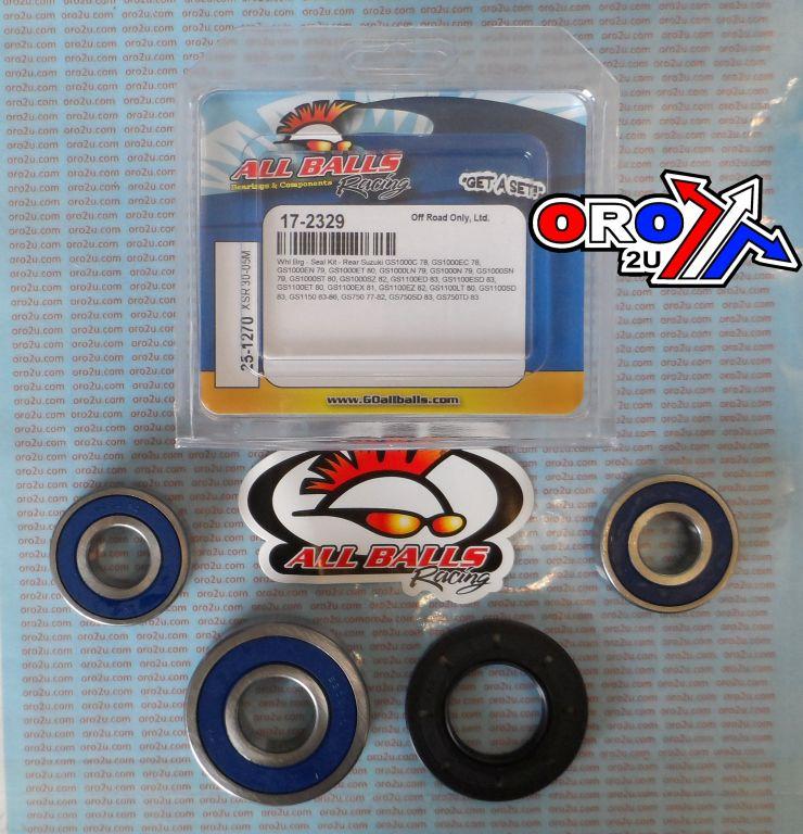 All Balls Racing Wheel Bearing Kit Rear 77-86 Suz Gs 750-1150, Allballs 25-1270 Road