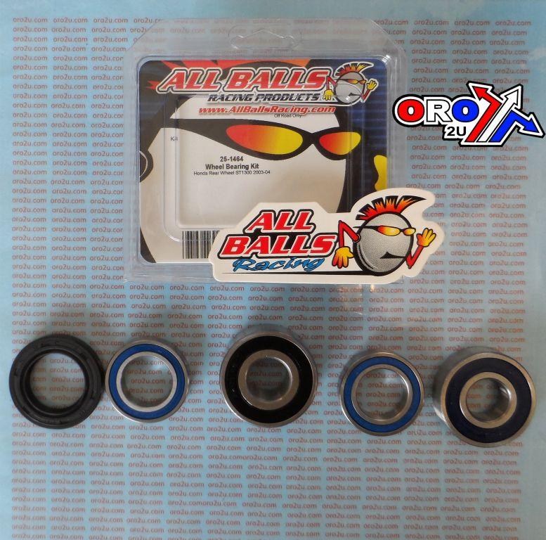 All Balls Racing Wheel Bearing Kit Rear 03-18 Hon Ctx/st 1300, Allballs 25-1464 Road