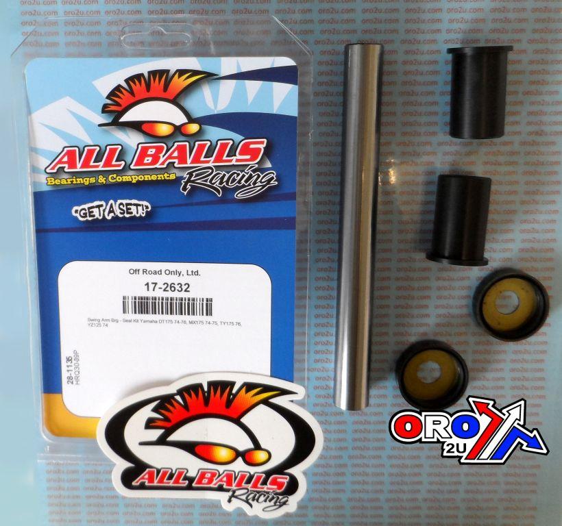 All Balls Racing Swingarm Bearing Kit Allballs, Allballs 28-1135 Yamaha YZ125-74/dt/MX/TY175 74-76